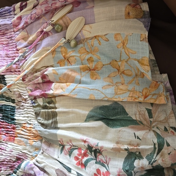 Women’s Zara Floral Mix Print High Rise Flowy Cottagecore Bohemian Short Small - Picture 9 of 13